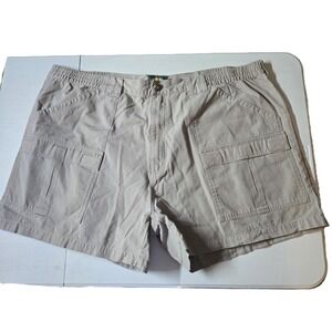 Cabela's Men's Size 48 Cargo Shorts Outdoors Comfort Waist Beige Cotton